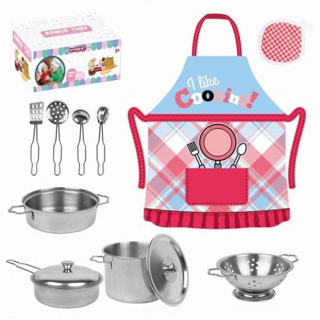Set bucatarie pentru copii, sort, rola, tel, perie, spatula, 25 x 15,5 x 11 cm, multicolor