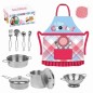 Set bucatarie pentru copii, sort, rola, tel, perie, spatula, 25 x 15,5 x 11 cm, multicolor