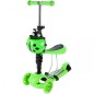 Trotineta buburuza tip scooter cu 3 roti, efecte lumini, inaltime reglabila, frana picior, 61 x 26 x 59 cm, verde Trotineta buburuza tip scooter cu 3 roti, efecte lumini, inaltime reglabila, frana picior, 61 x 26 x 59 cm, verde