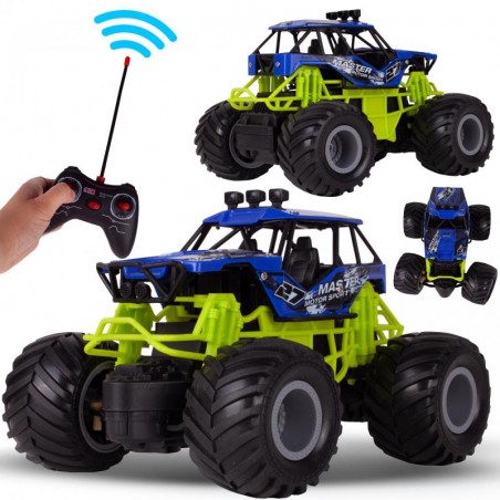 Masinuta off-road cu telecomanda, 19 x 12 x 15 cm, plastic, multicolor
