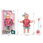 Papusa bebelus interactiv cu suzeta, plange, rade, plastic, multicolor