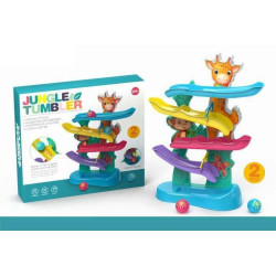 Jucarie interactiva tobogan cu bile, efecte sunet, 50 x 35 x 11 cm, plastic, multicolor