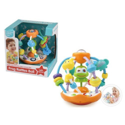 Minge muzicala interactiva, efecte sunet si lumini, oglinda, margele, 17 x 17 cm, plastic, multicolor