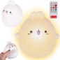 Lampa de veghe LED cu telecomanda pentru copii, 9 lumini RGB, temporizator, 6 trepte, 15 x 15 x 13 cm, plastic, alb
