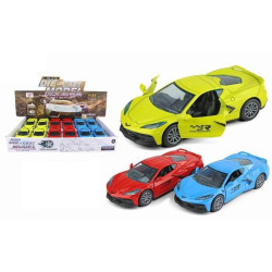 Masinuta de curse pentru copii, plastic, multicolor, 12 x 5 x 3 cm