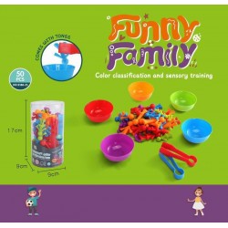 Set interactiv figurine pentru copii,  47 piese, penseta, plastic, multicolor