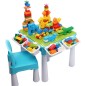 Masuta blocuri constructie multifunctionala, 128 piese, 51x51x50 cm Masuta blocuri constructie multifunctionala, 128 piese, 51x51x50 cm