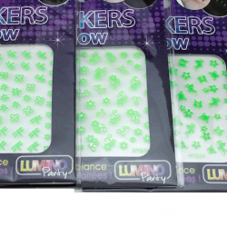 Stickere unghii 3D fosforescente, 350 modele cu efect glow