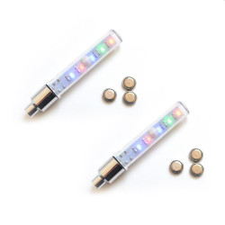 Ventil luminos 5 LED-uri, alimentare baterii, set 2 bucati