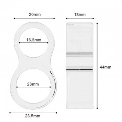 Opritor usa, pozitionare maner, transparent, PVC, 2.3 x 1.3 x 4.4 cm