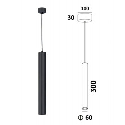 Lustra decorativa LED 8W, suspendata, lungime maxima 100 cm, design minimalist