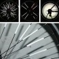 Ornamente reflectorizante pentru spite bicicleta, set 12 bucati, alb