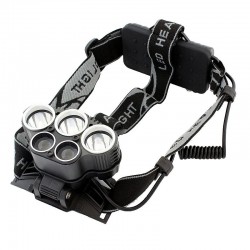 Lanterna de cap frontala LED CREE-XML, reincarcabila USB, 6 moduri iluminare, 5000 lm, IPX4, aluminiu
