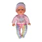 Papusa interactiva, bebelus care bea apa si face pipi, 6 accesorii, biberon, olita, 35 cm
