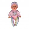 Papusa interactiva, bebelus care bea apa si face pipi, 6 accesorii, biberon, olita, 35 cm