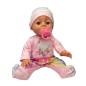 Papusa interactiva, bebelus care bea apa si face pipi, 6 accesorii, biberon, olita, 35 cm