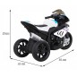 Motocicleta electrica BMW, sport, 12V/4,5Ah, roti plastic, lumina LED, scaun piele, muzica, greutate suportata 30 kg, alb Motocicleta electrica BMW, sport, 12V/4,5Ah, roti plastic, lumina LED, scaun piele, muzica, greutate suportata 30 kg, alb