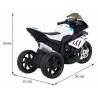Motocicleta electrica BMW, sport, 12V/4,5Ah, roti plastic, lumina LED, scaun piele, muzica, greutate suportata 30 kg, alb