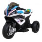 Motocicleta electrica BMW, sport, 12V/4,5Ah, roti plastic, lumina LED, scaun piele, muzica, greutate suportata 30 kg, alb Motocicleta electrica BMW, sport, 12V/4,5Ah, roti plastic, lumina LED, scaun piele, muzica, greutate suportata 30 kg, alb