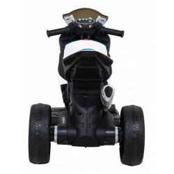 Motocicleta electrica BMW, sport, 12V/4,5Ah, roti plastic, lumina LED, scaun piele, muzica, greutate suportata 30 kg, alb