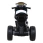 Motocicleta electrica BMW, sport, 12V/4,5Ah, roti plastic, lumina LED, scaun piele, muzica, greutate suportata 30 kg, alb Motocicleta electrica BMW, sport, 12V/4,5Ah, roti plastic, lumina LED, scaun piele, muzica, greutate suportata 30 kg, alb