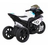 Motocicleta electrica BMW, sport, 12V/4,5Ah, roti plastic, lumina LED, scaun piele, muzica, greutate suportata 30 kg, alb