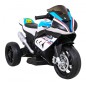 Motocicleta electrica BMW, sport, 12V/4,5Ah, roti plastic, lumina LED, scaun piele, muzica, greutate suportata 30 kg, alb Motocicleta electrica BMW, sport, 12V/4,5Ah, roti plastic, lumina LED, scaun piele, muzica, greutate suportata 30 kg, alb