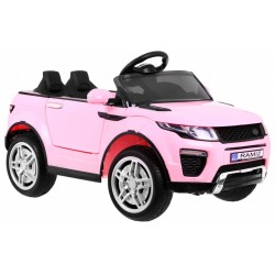 Masinuta electrica Range Rover, 12V, roti spuma EVA, 2 locuri, lumini LED, MP3, AUX, 103x63x58 cm, roz