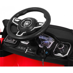 Masinuta electrica Range Rover, 12V, roti spuma EVA, 2 locuri, lumini LED, MP3, AUX, 103x63x58 cm, rosu