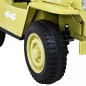 Masinuta electrica Jeep militar retro off road, 4x35W, 12V/7Ah, telecomanda, roti EVA, bluetooth, lumini, 110x56x56 cm, galben