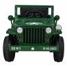 Masinuta electrica Jeep militar retro off road, 4x35W, 12V/7Ah, telecomanda, roti EVA, bluetooth, lumini, 110x56x56 cm, verde