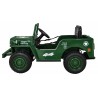 Masinuta electrica Jeep militar retro off road, 4x35W, 12V/7Ah, telecomanda, roti EVA, bluetooth, lumini, 110x56x56 cm, verde