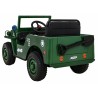 Masinuta electrica Jeep militar retro off road, 4x35W, 12V/7Ah, telecomanda, roti EVA, bluetooth, lumini, 110x56x56 cm, verde
