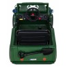 Masinuta electrica Jeep militar retro off road, 4x35W, 12V/7Ah, telecomanda, roti EVA, bluetooth, lumini, 110x56x56 cm, verde