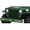Masinuta electrica Jeep militar retro off road, 4x35W, 12V/7Ah, telecomanda, roti EVA, bluetooth, lumini, 110x56x56 cm, verde