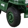 Masinuta electrica Jeep militar retro off road, 4x35W, 12V/7Ah, telecomanda, roti EVA, bluetooth, lumini, 110x56x56 cm, verde