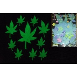 Figurine autoadezive fosforescente frunze Marijuana