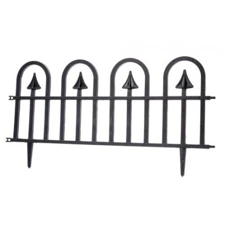 Gardulet pentru gradina, 60x31 cm, 4 segmente, PVC negru