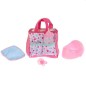 Papusa interactiva, bebelus care bea apa si face pipi, 6 accesorii, biberon, olita, 35 cm