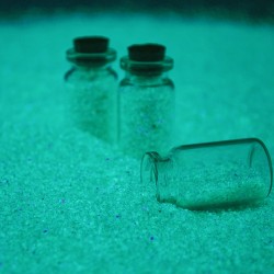 Nisip decorativ aqua fosforescent