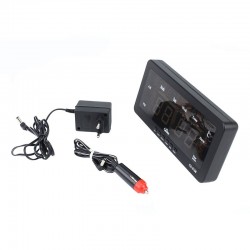 Ceas digital LED, afisaj verde 12/24h, data si temperatura, Caixing