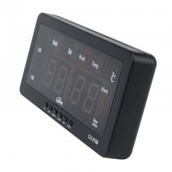 Ceas digital LED, afisaj verde 12/24h, data si temperatura, Caixing