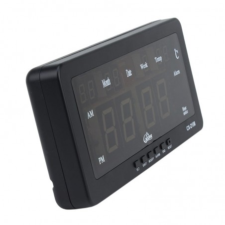 Ceas digital LED, afisaj verde 12/24h, data si temperatura, Caixing, resigilat