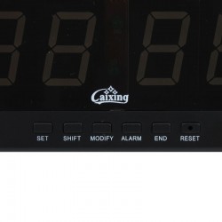 Ceas digital LED, afisaj verde 12/24h, data si temperatura, Caixing