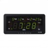 Ceas digital LED, afisaj verde 12/24h, data si temperatura, Caixing