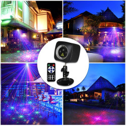 Proiector laser RGB de interior, senzor sunet, 5 moduri, USB, telecomanda
