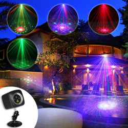 Proiector laser RGB de interior, senzor sunet, 5 moduri, USB, telecomanda