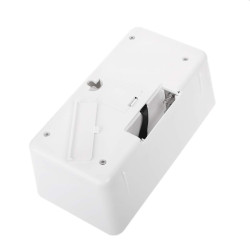 Ceas de birou auto flip, analogic, cifre arabe, alimentare baterii, alb