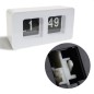 Ceas de birou auto flip, analogic, cifre arabe, alimentare baterii, alb, retro, RESIGILAT