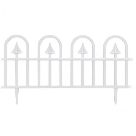 Gardulet pentru gradina, 60x31 cm, 4 segmente, posibilitate imbinare, PVC alb